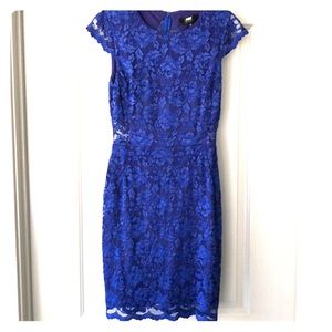 ABS Blue Lace Mini Dress
